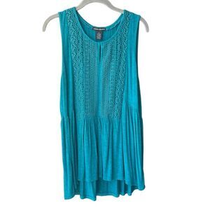 Chelsea & Theodore Knit Flowy Babydoll Tank Size L